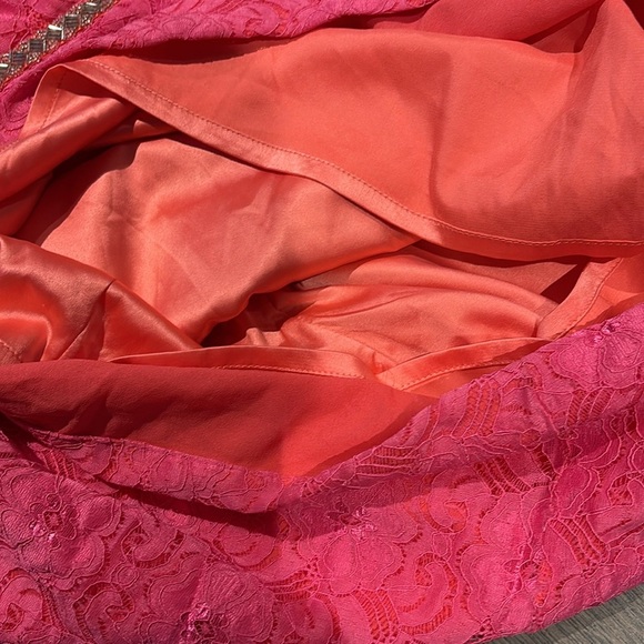 Minuet Pink Lace mini sleeveless dress Sz L - Picture 7 of 10